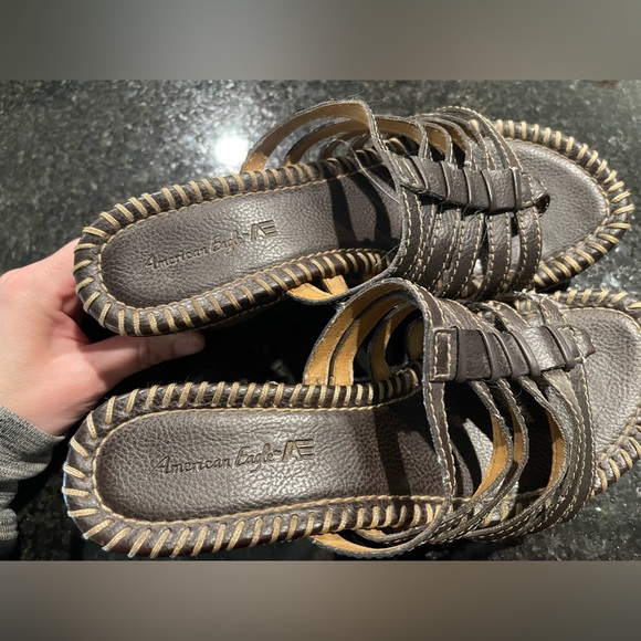 American Eagle Wedge Sandals, Size 6.5 - Picture 3 of 11